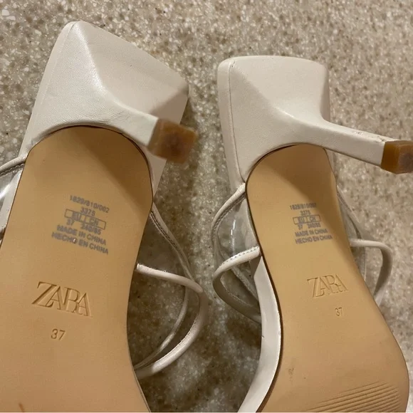 Zara, cream, wore two times. Too big for my narrow foot. Size 6 1/3-Euro 37. - Picture 7 of 10